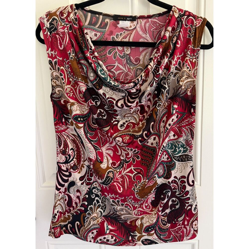 Jennie & Marlis Cowl neck tank blouse size M